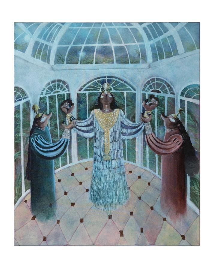 A painting of a person holding her hands
AI-generated content may be incorrect.